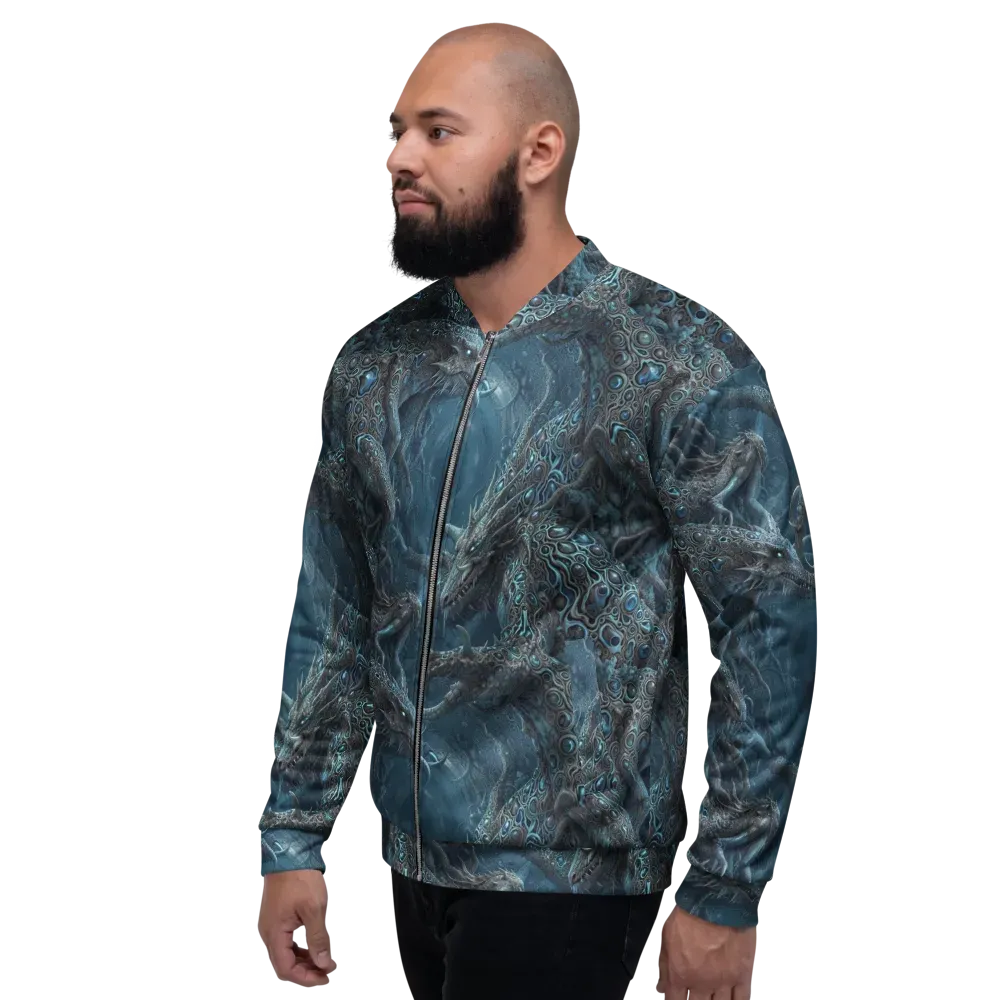Azure Dragonfall on Bomber Jacket — Left