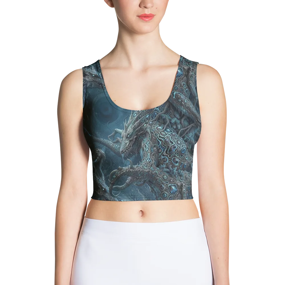 Azure Dragonfall on Crop Top — Front