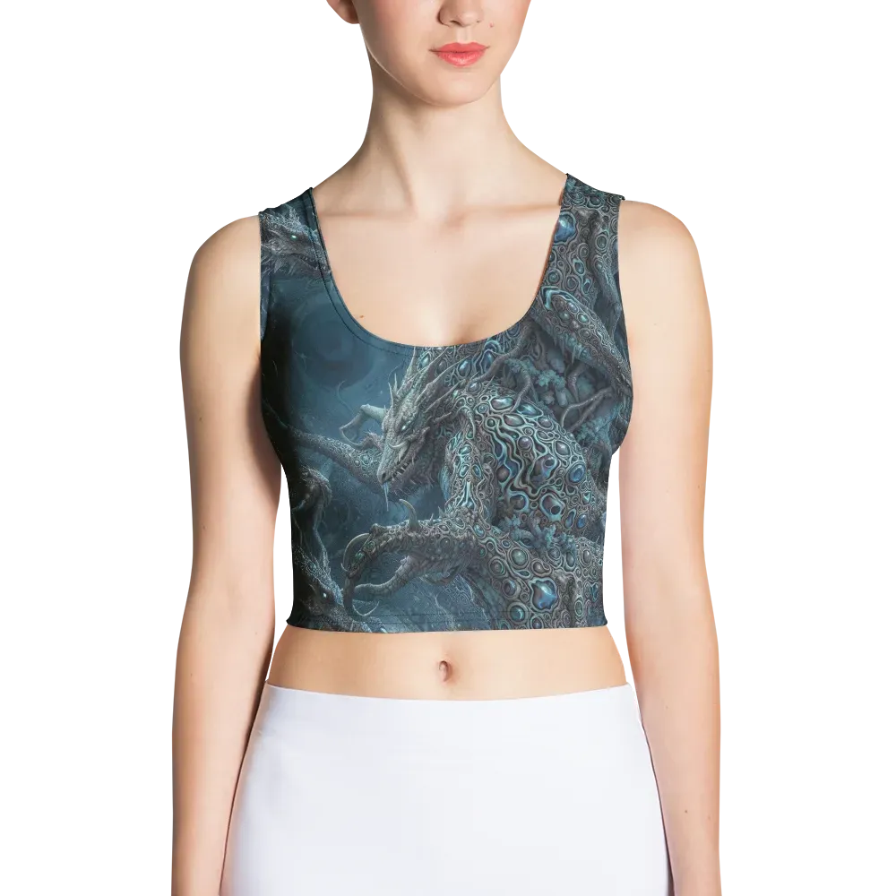 Azure Dragonfall on Crop Top — Front
