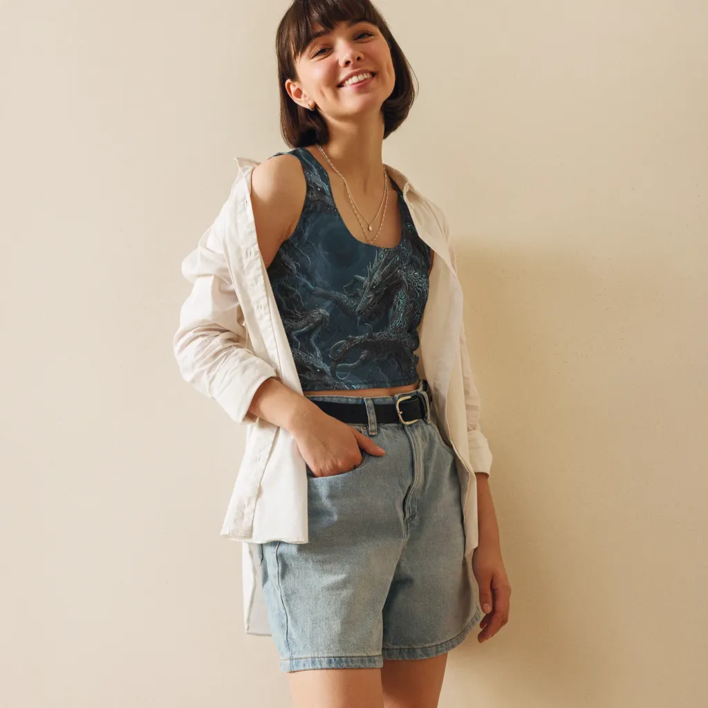 Azure Dragonfall on Crop Top — Print file