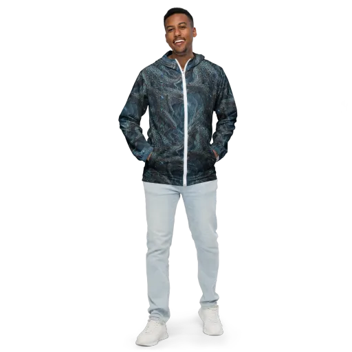 Azure Dragonfall on a Men's Windbreaker