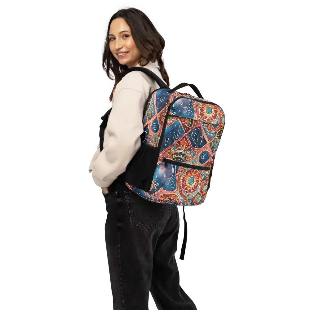 Celestial Filigree on Utility Backpack — Bottom print