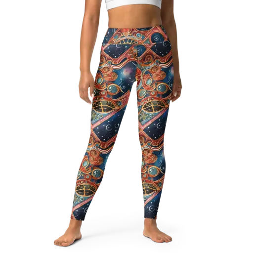 Celestial Filigree on a Yoga Leggings