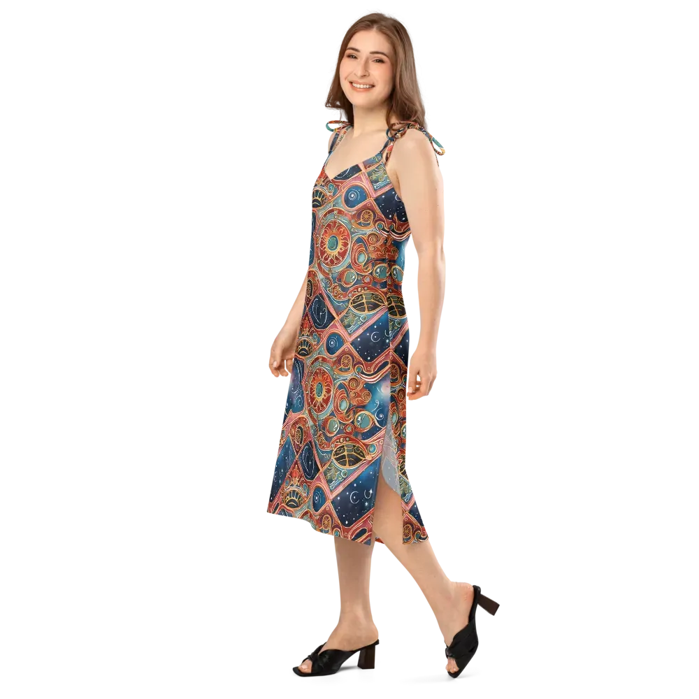 Celestial Filigree on Slip Dress — Left Front