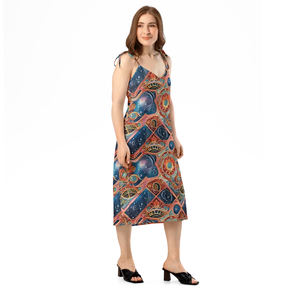 Celestial Filigree on Slip Dress — Right Front