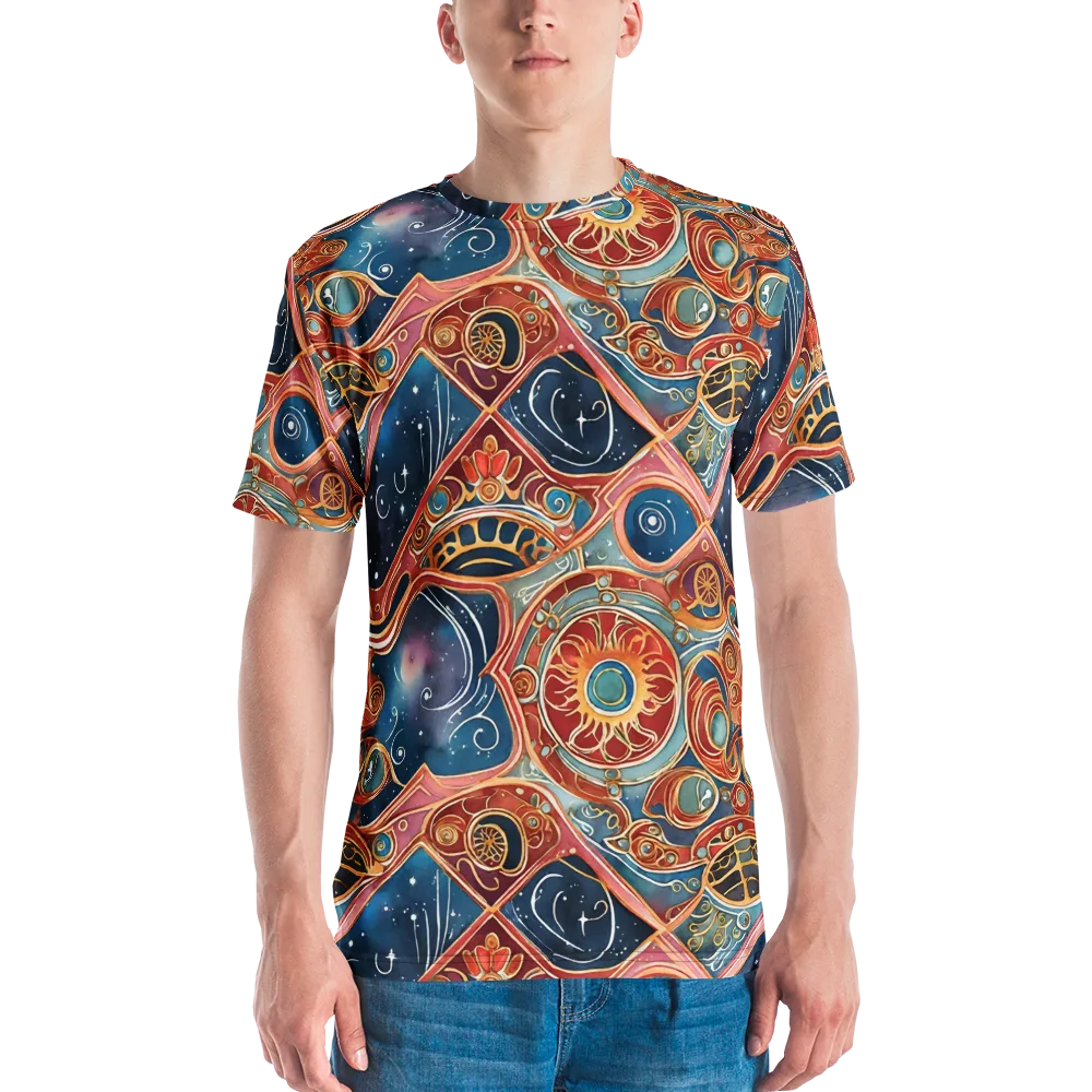 Celestial Filigree on Men's Crew Neck T-Shirt — Front
