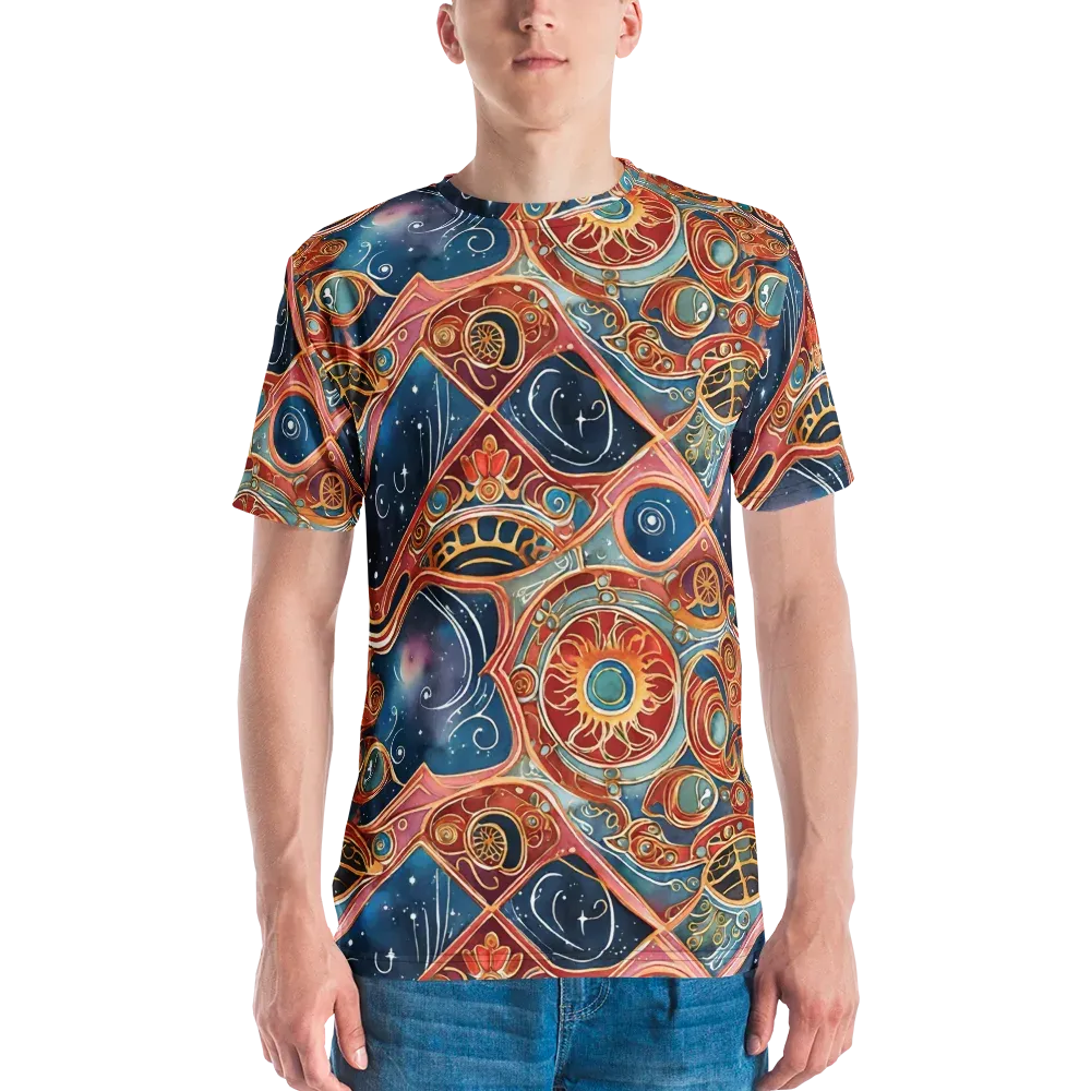 Celestial Filigree on Men's Crew Neck T-Shirt — Front