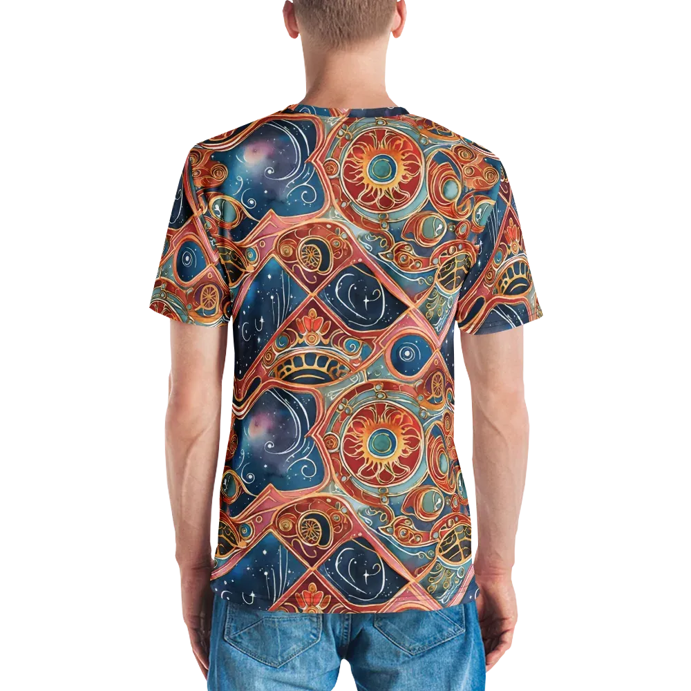 Celestial Filigree on Men's Crew Neck T-Shirt — Back