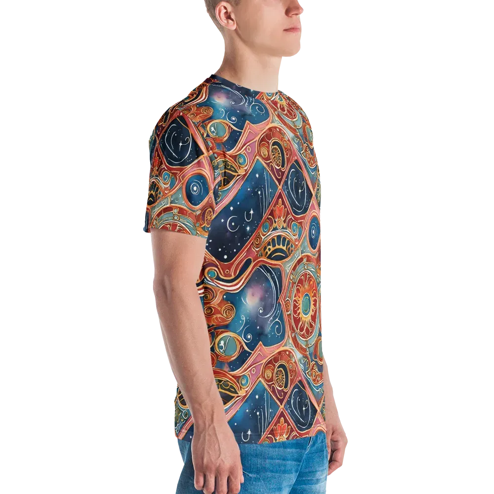 Celestial Filigree on Men's Crew Neck T-Shirt — Right