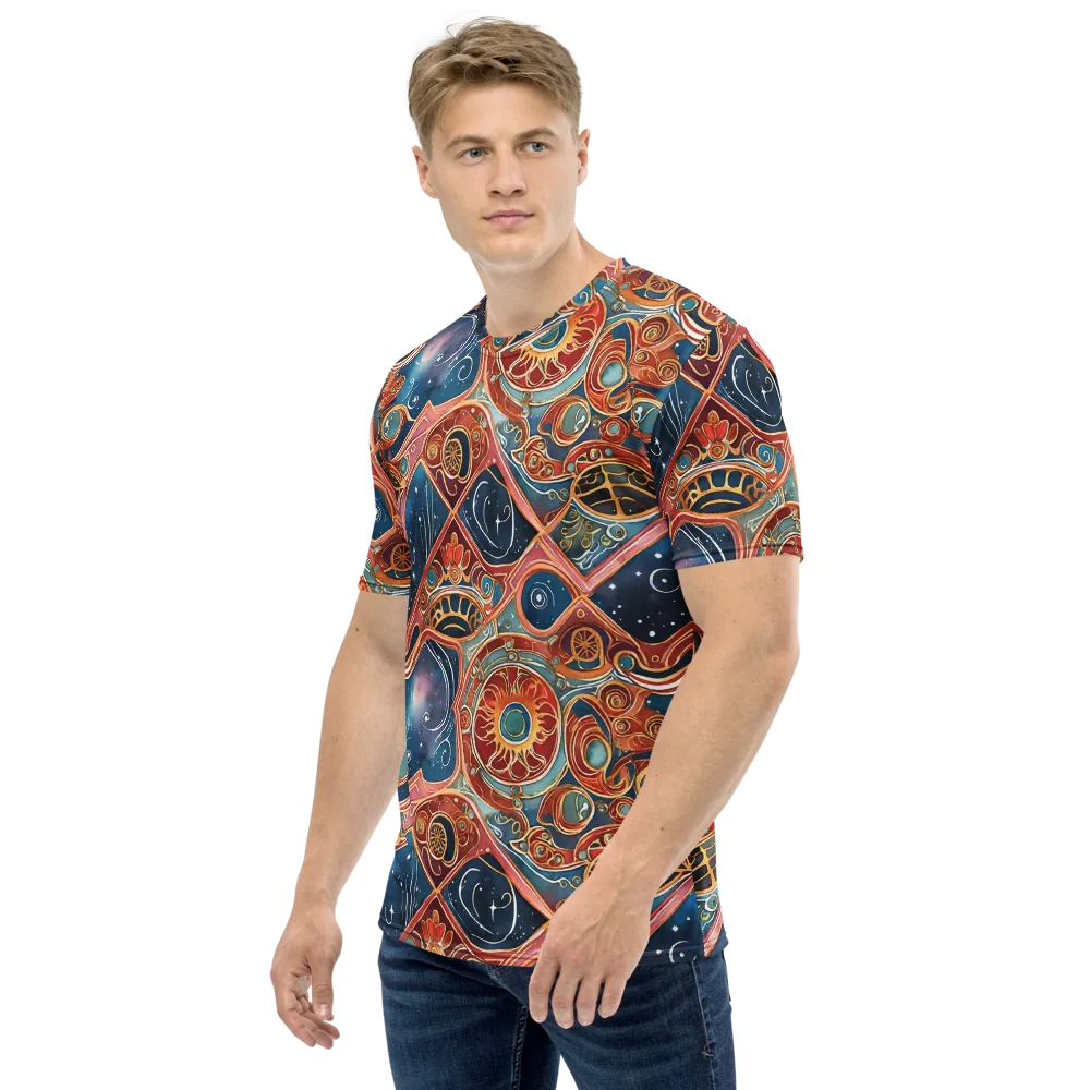 Celestial Filigree on Men's Crew Neck T-Shirt — Back print