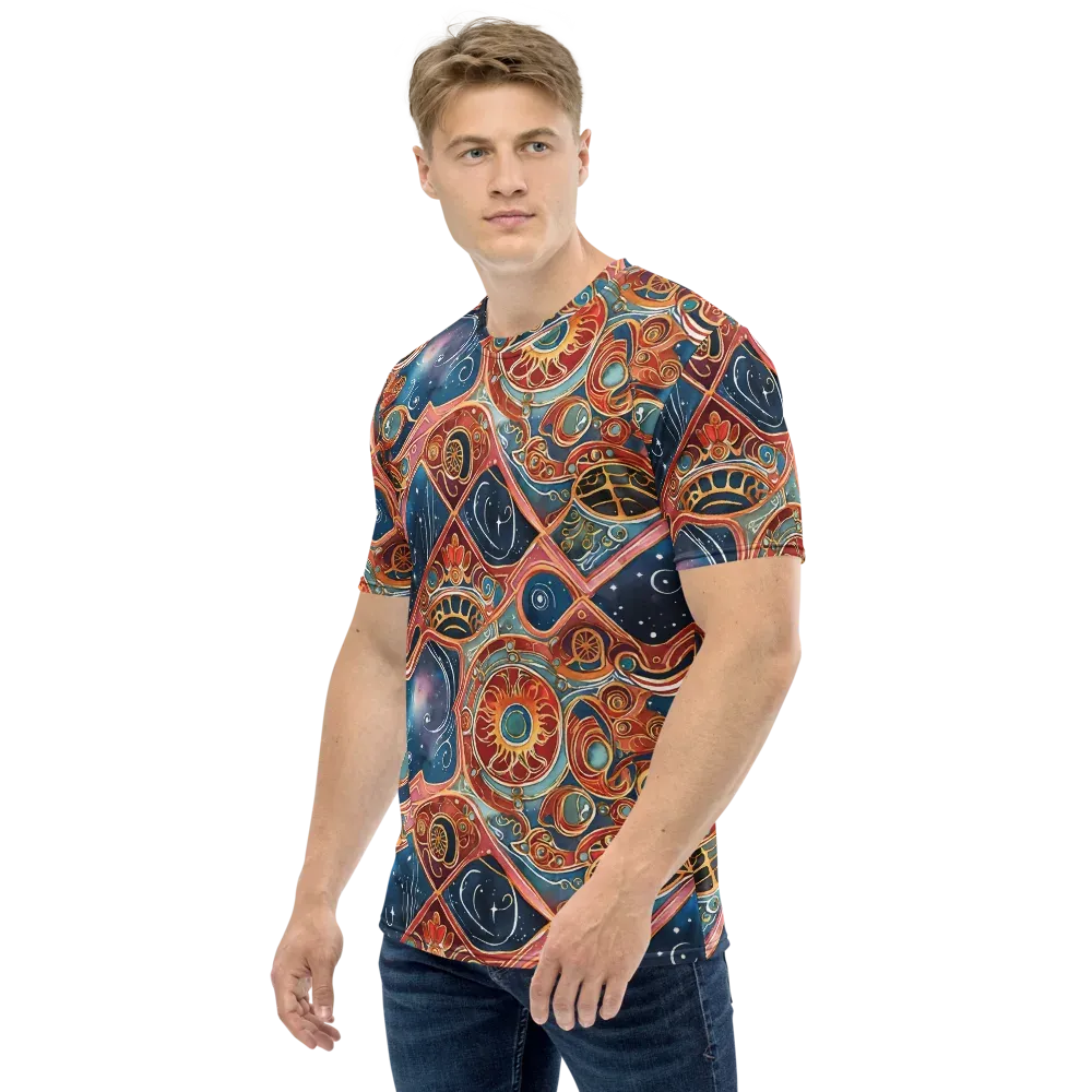 Celestial Filigree on Men's Crew Neck T-Shirt — Back print