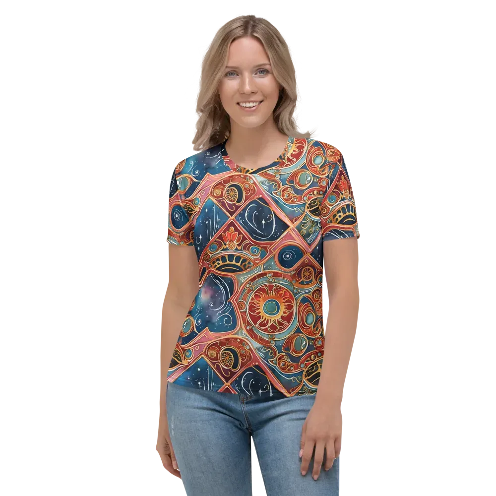 Celestial Filigree on Women's Crew Neck T-Shirt — Front