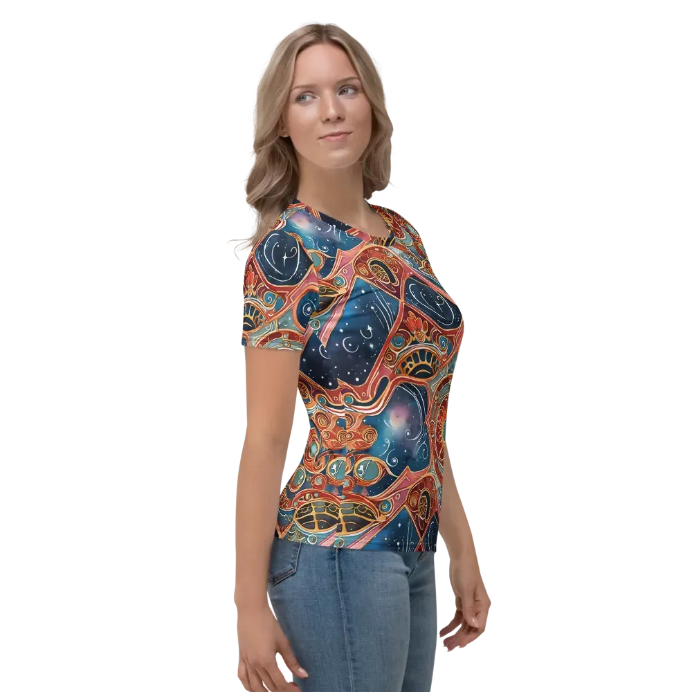 Celestial Filigree on Women's Crew Neck T-Shirt — Back print