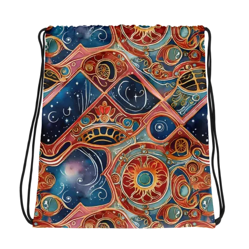 Celestial Filigree on a Drawstring Bag