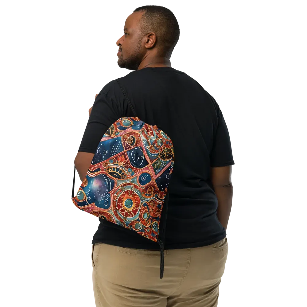 Celestial Filigree on Drawstring Bag — Print file