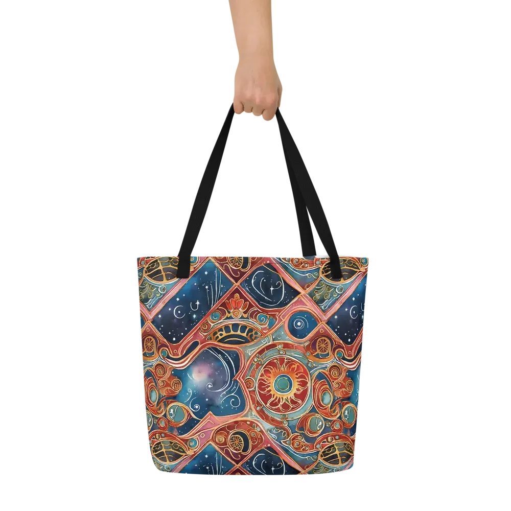 Celestial Filigree on Large Tote Bag W/ Pocket — Print file