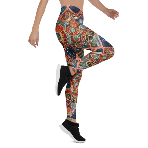 Celestial Filigree on a Leggings