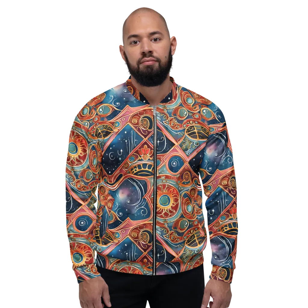 Celestial Filigree on Bomber Jacket — Front