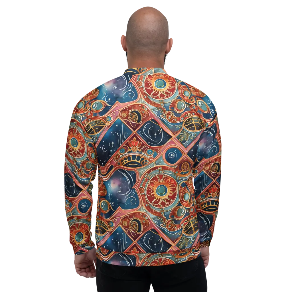Celestial Filigree on Bomber Jacket — Back