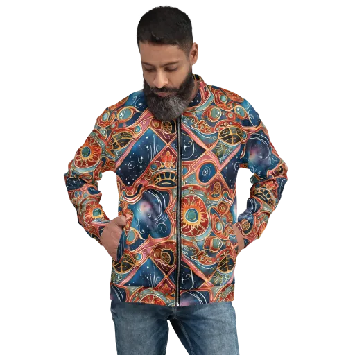 Celestial Filigree on a Bomber Jacket