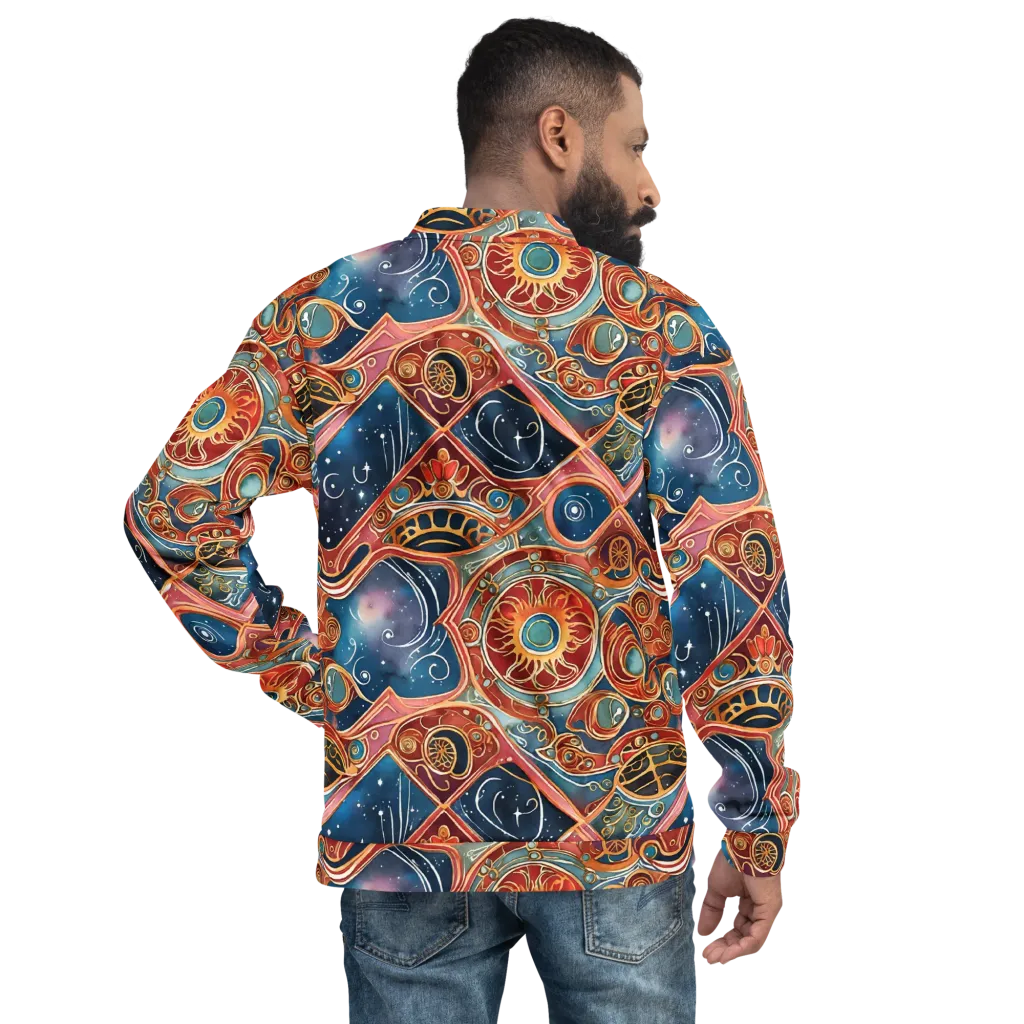 Celestial Filigree on Bomber Jacket — Back print