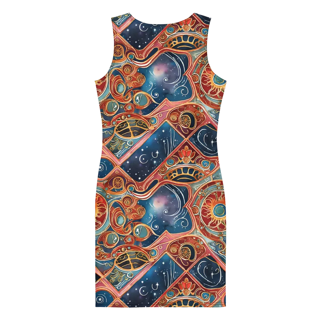 Celestial Filigree on Bodycon Dress — Print file