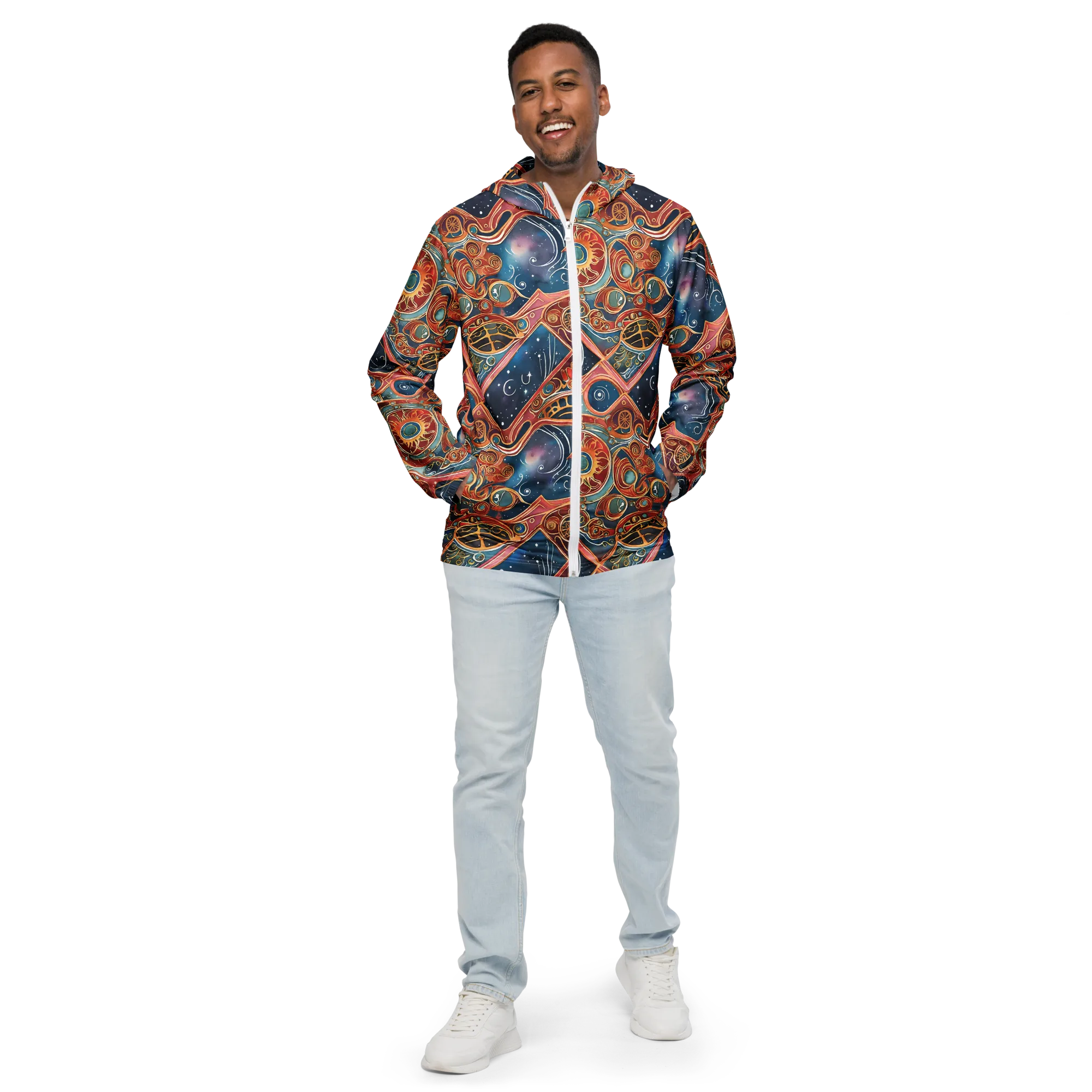 Celestial Filigree on Men's Windbreaker — Front