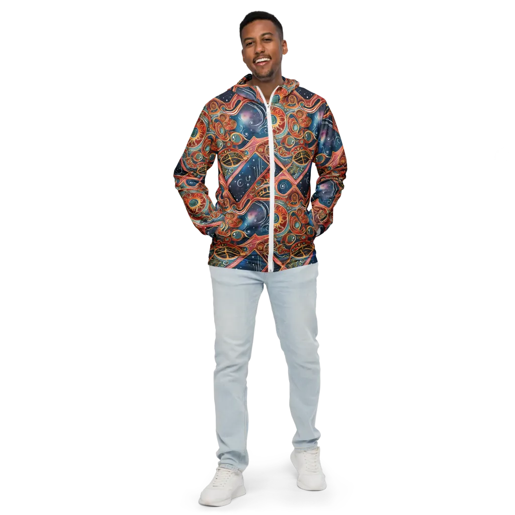 Celestial Filigree on Men's Windbreaker — Front