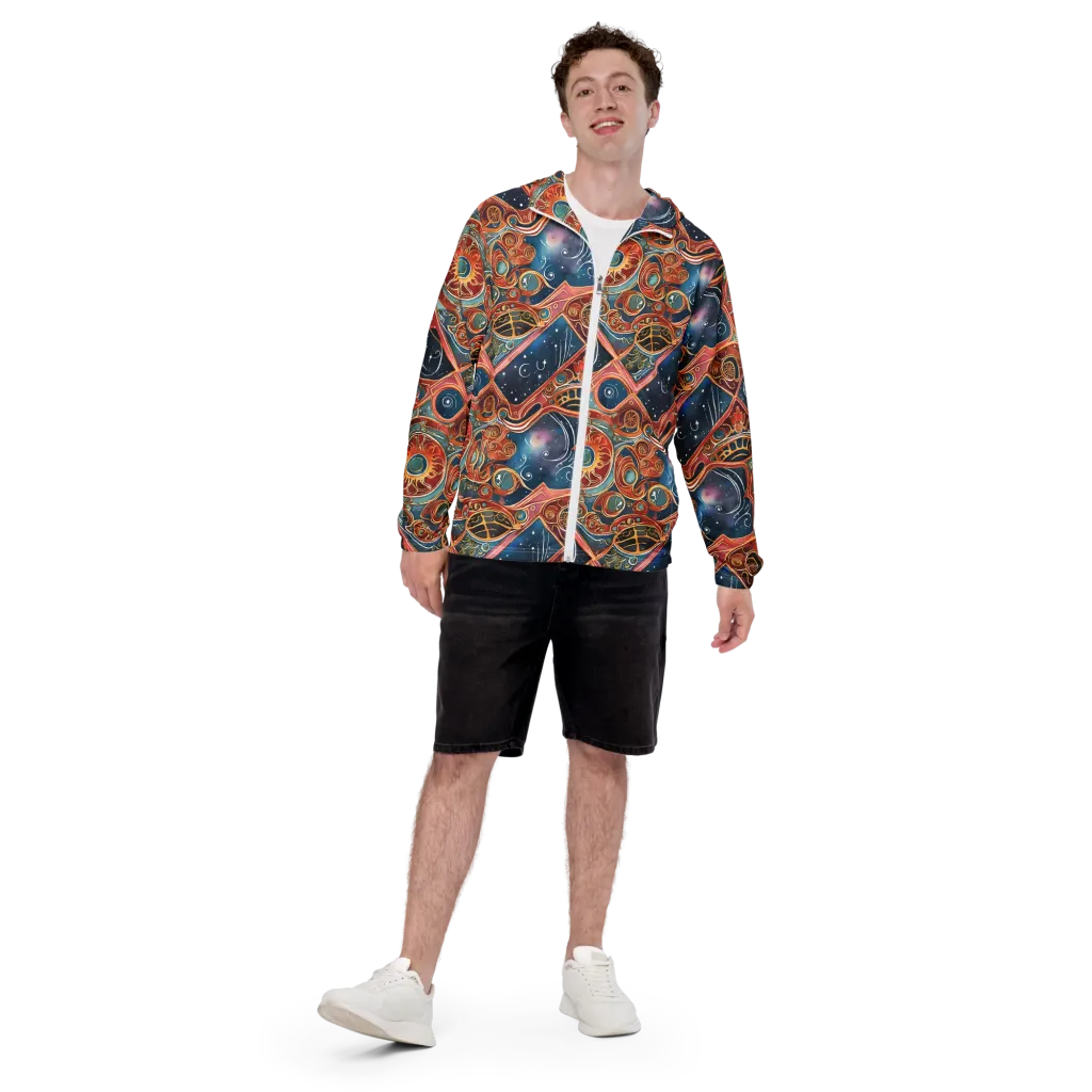 Celestial Filigree on Men's Windbreaker — Front print