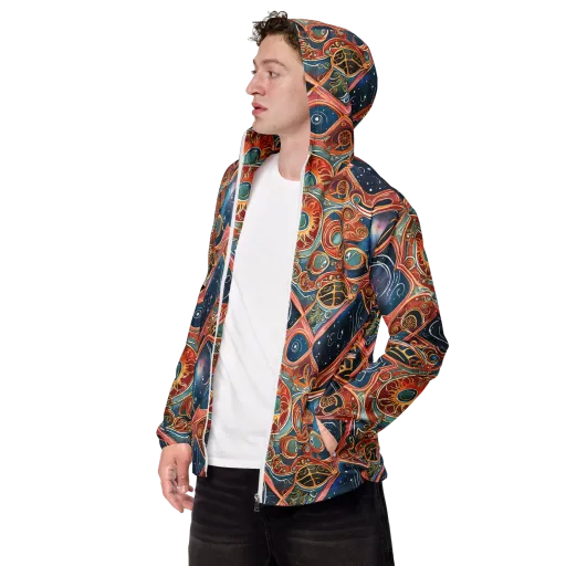Celestial Filigree on a Men's Windbreaker