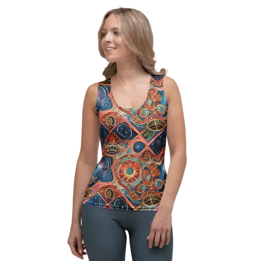 Celestial Filigree on a Women's Tank Top
