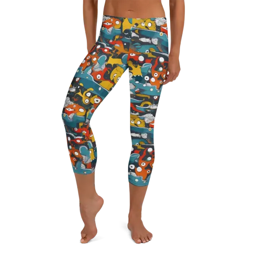Tidal Oddities on a Capri Leggings