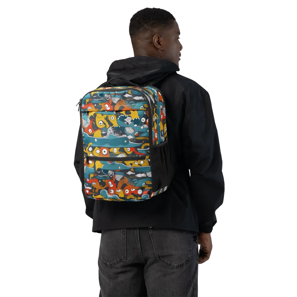 Tidal Oddities on Utility Backpack — Back