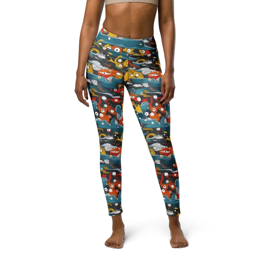 Tidal Oddities on a Yoga Leggings