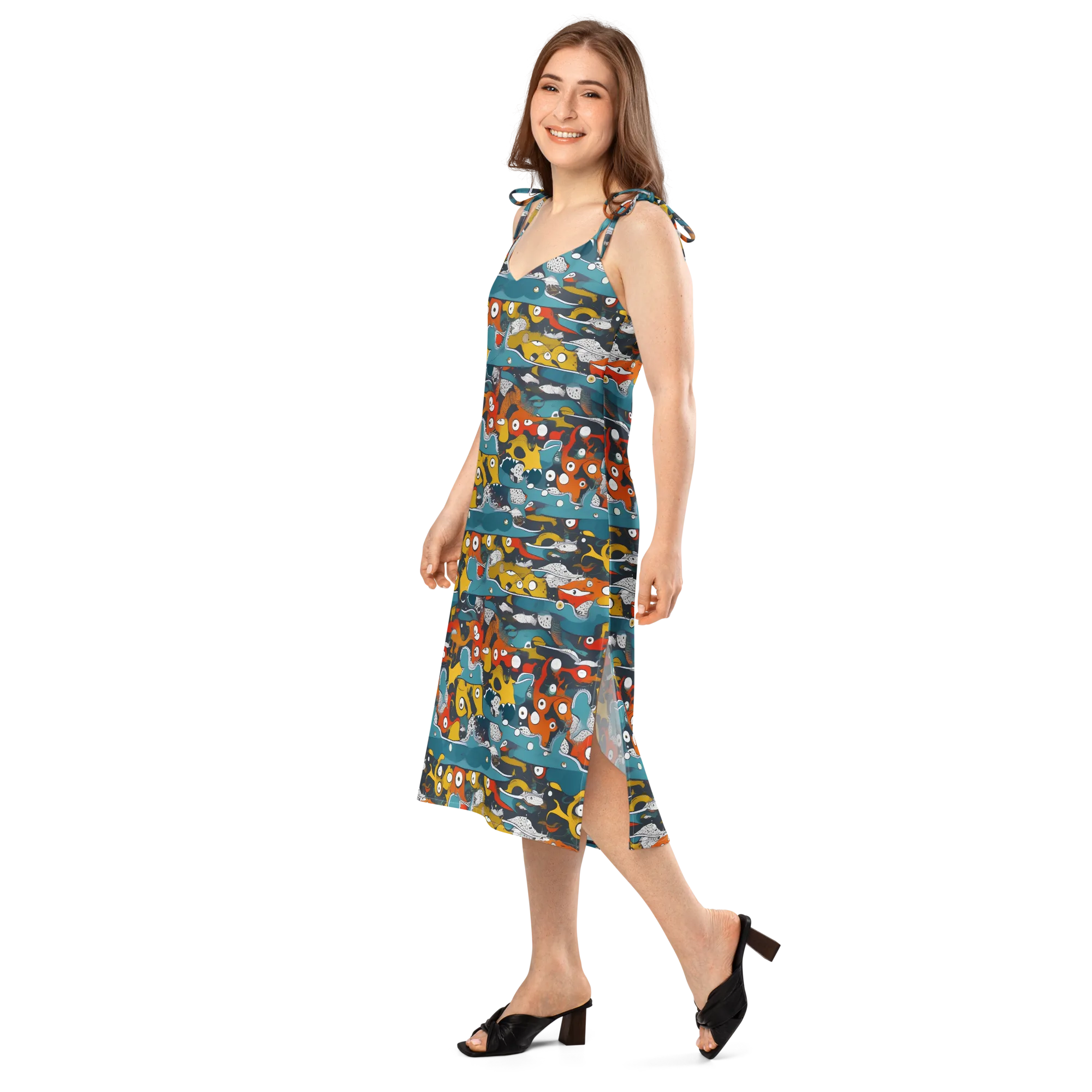 Tidal Oddities on Slip Dress — Left Front
