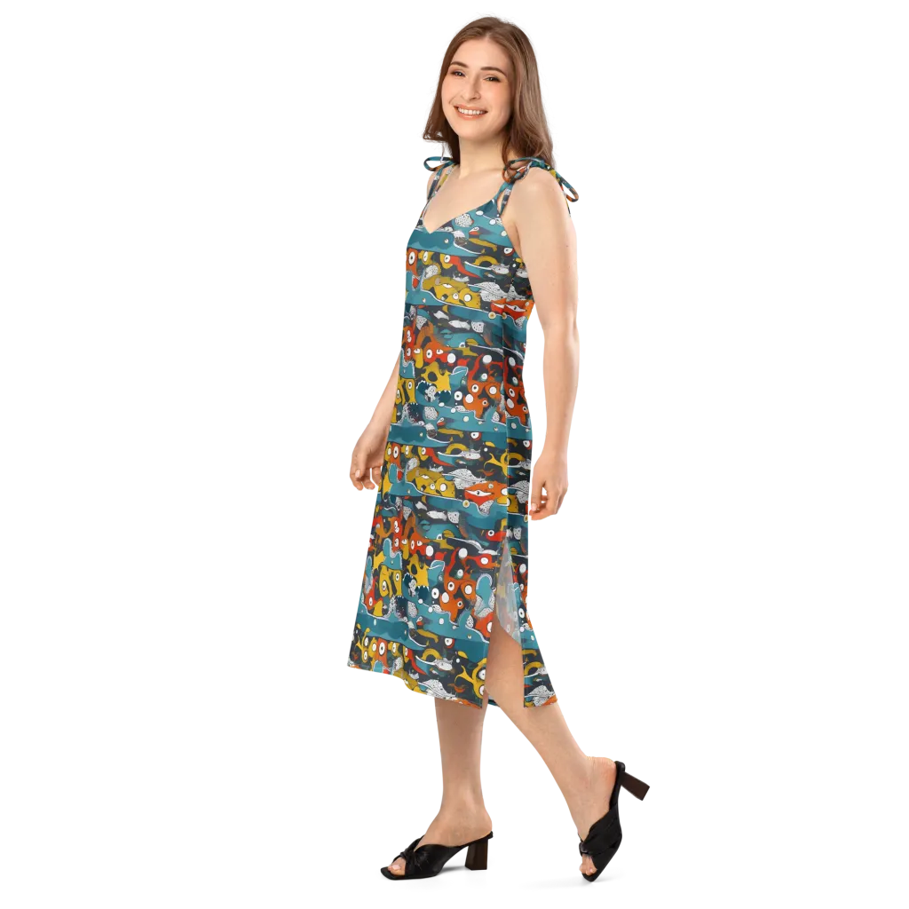 Tidal Oddities on Slip Dress — Left Front