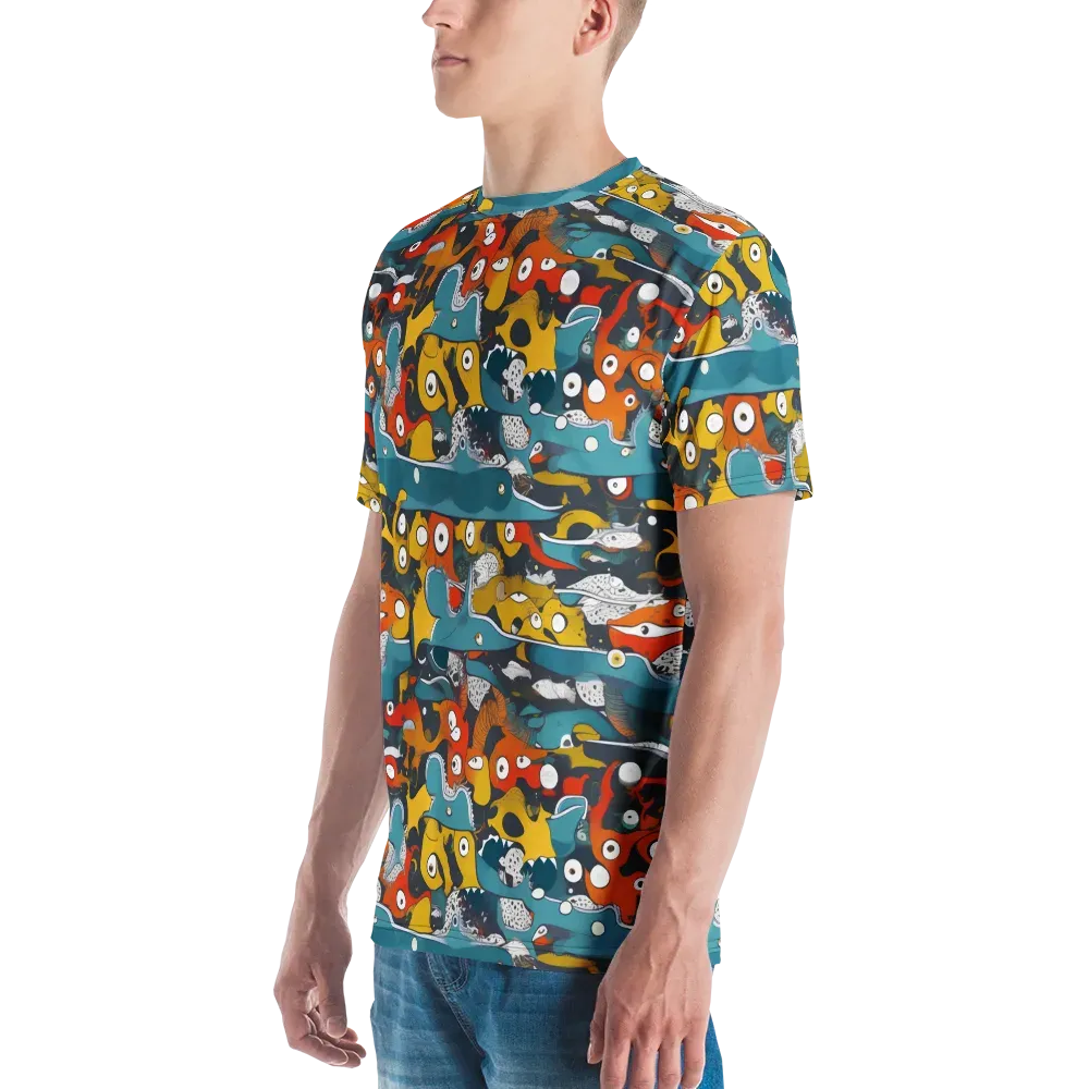 Tidal Oddities on Men's Crew Neck T-Shirt — Left