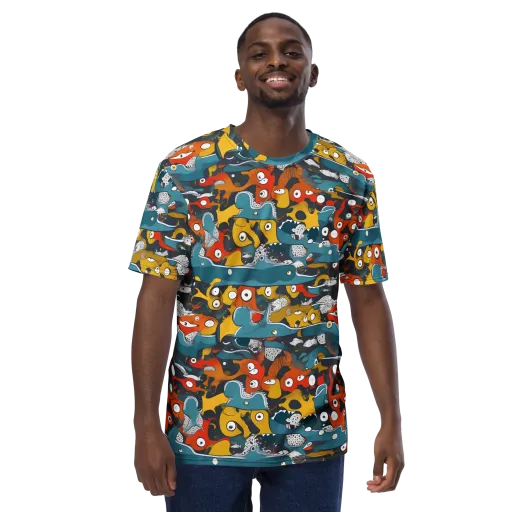 Tidal Oddities on a Men's Crew Neck T-Shirt
