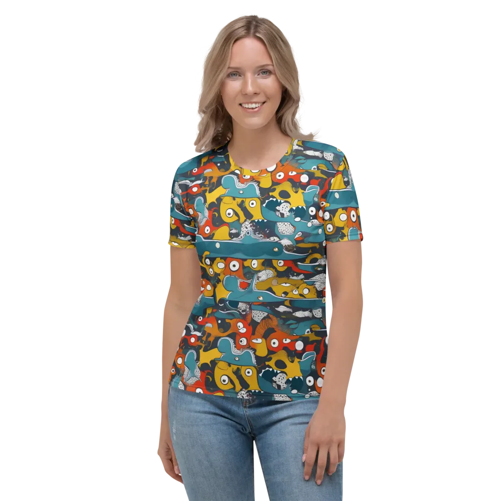 Tidal Oddities on Women's Crew Neck T-Shirt — Front