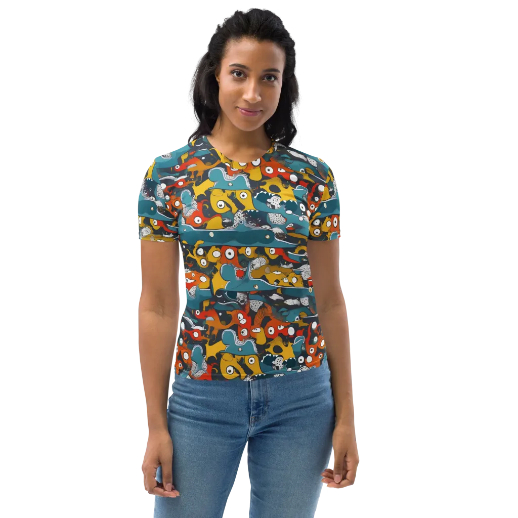 Tidal Oddities on Women's Crew Neck T-Shirt — Print file