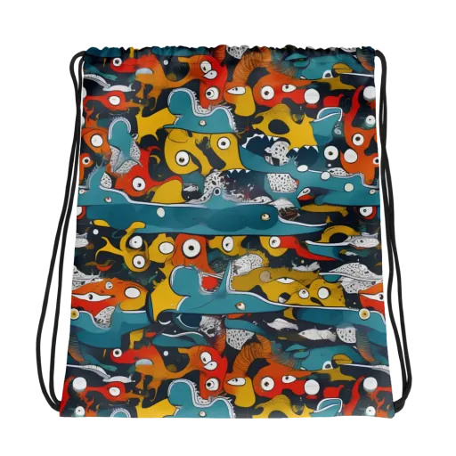 Tidal Oddities on a Drawstring Bag