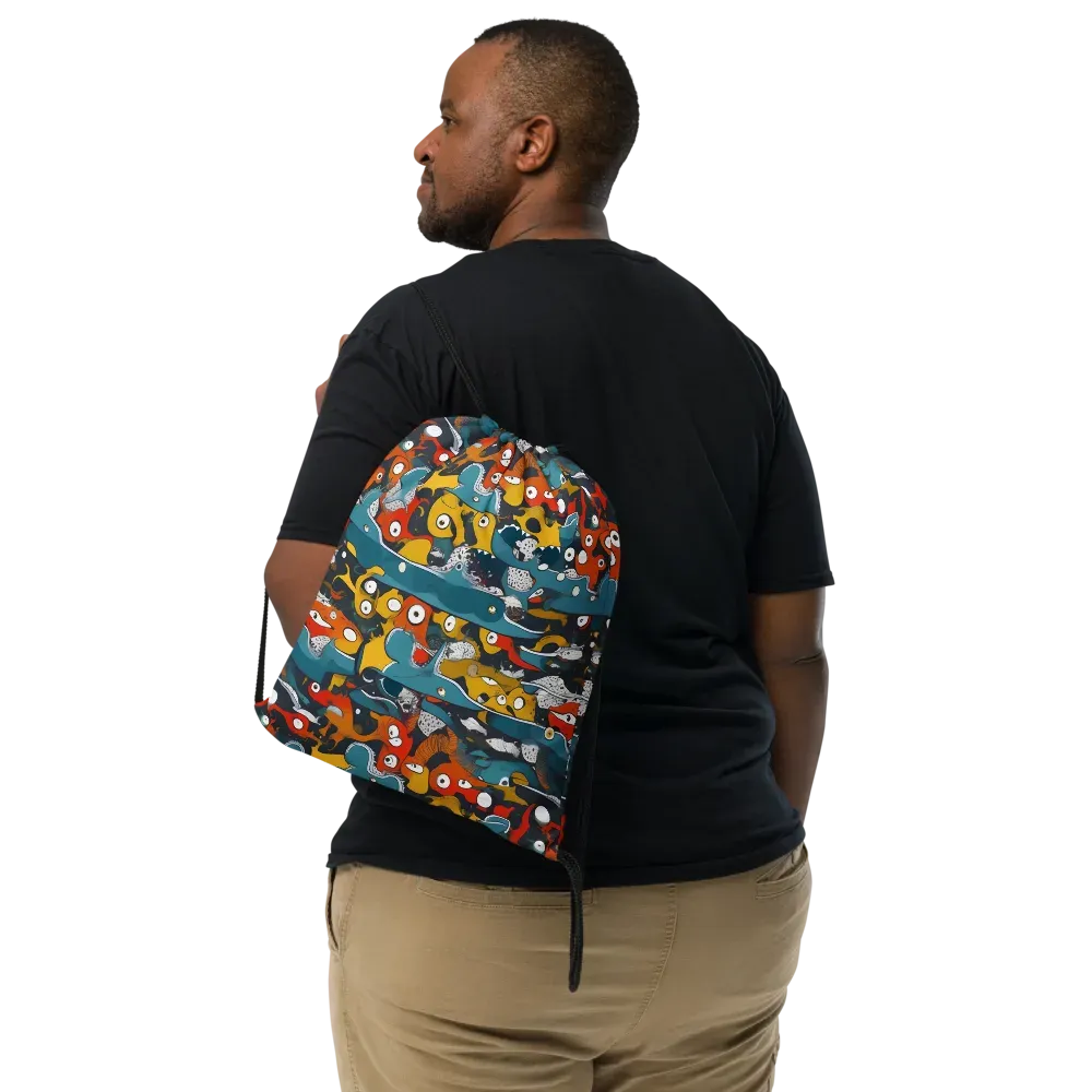 Tidal Oddities on Drawstring Bag — Print file