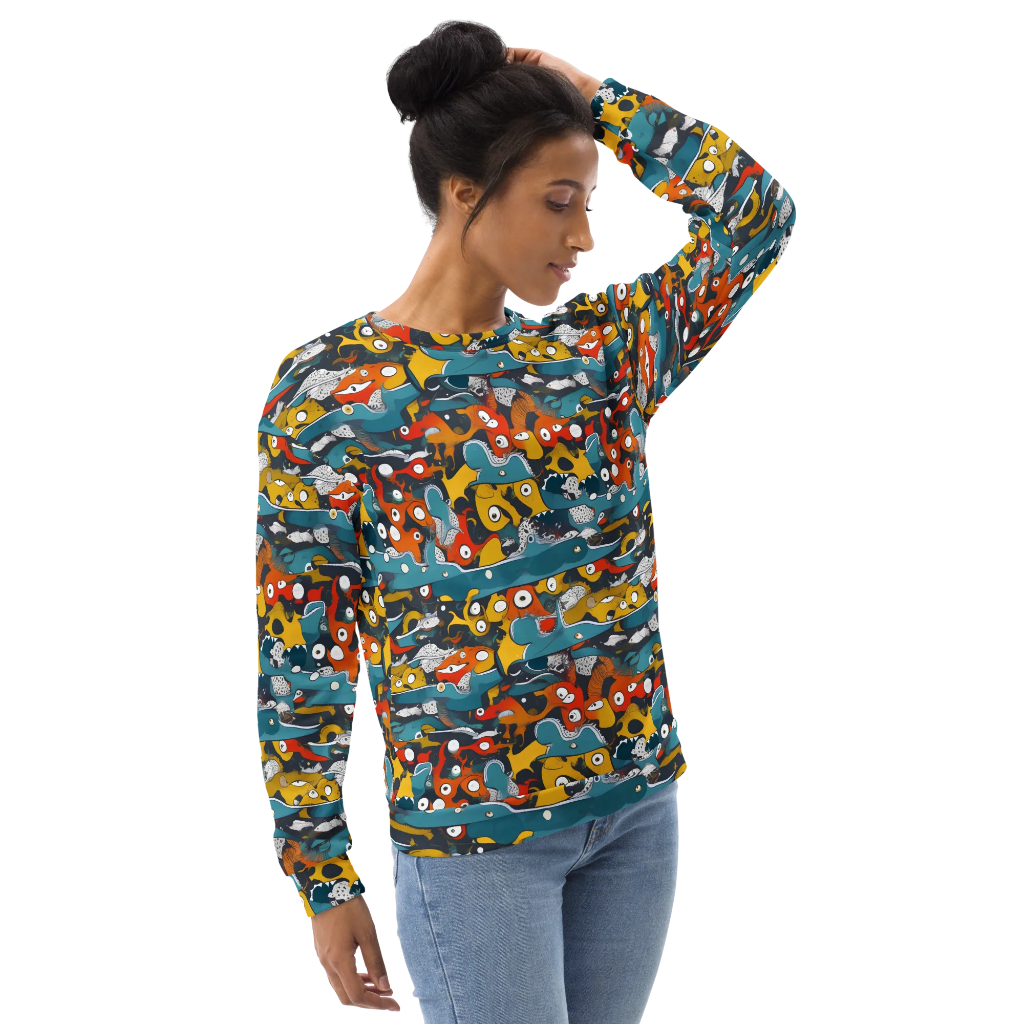 Tidal Oddities on Sweatshirt — Right sleeve