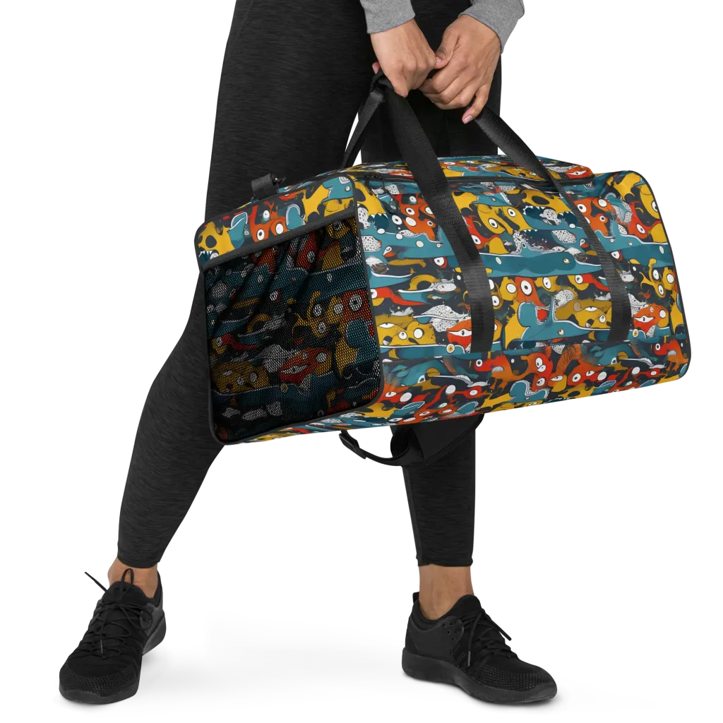Tidal Oddities on Duffle Bag — Right Front