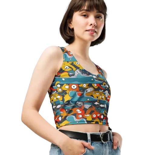 Tidal Oddities on a Crop Top