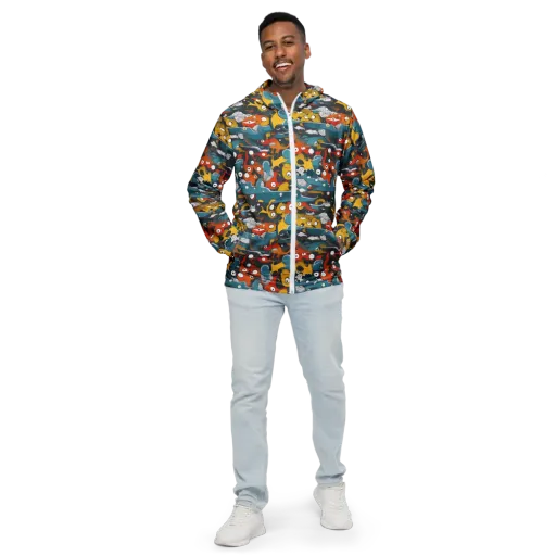 Tidal Oddities on a Men's Windbreaker