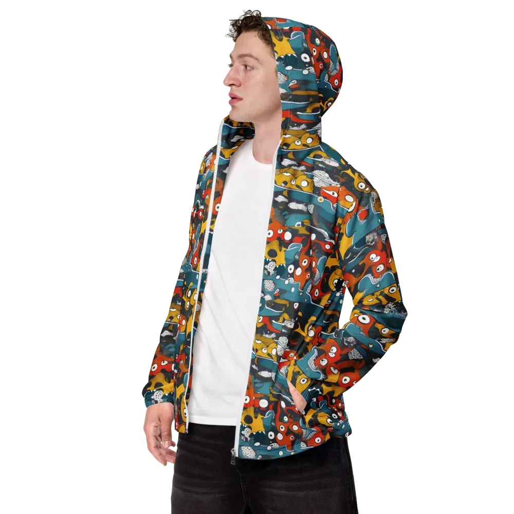 Tidal Oddities on Men's Windbreaker — Left Front