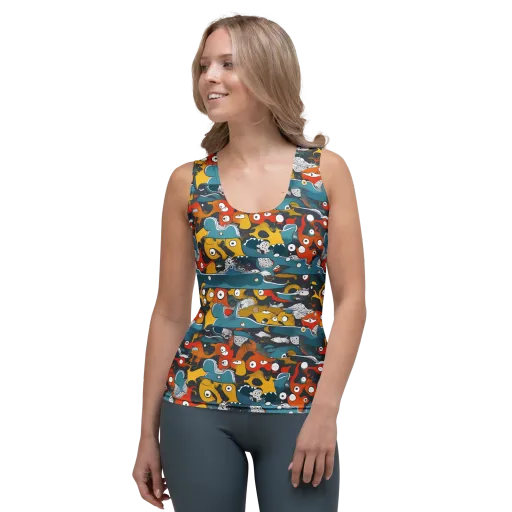 Tidal Oddities on a Women's Tank Top