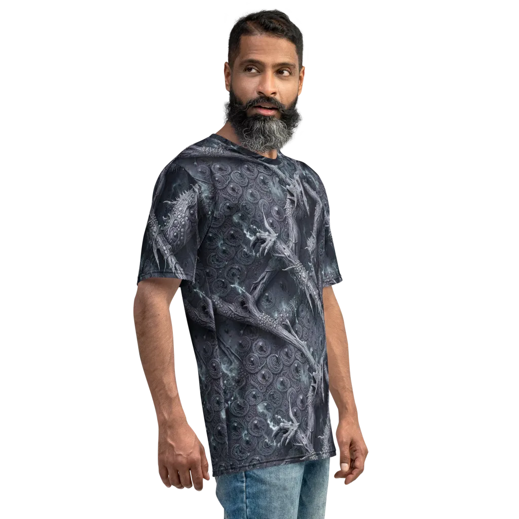 Wyrmwork on Men's Crew Neck T-Shirt — Right sleeve