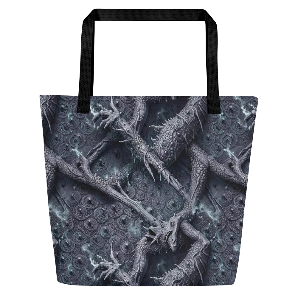Wyrmwork on Large Tote Bag W/ Pocket — Front